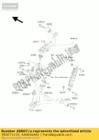 390071159, Kawasaki, Braço-susp, fr, lh, upp kawasaki klf300 4x4 300 , Novo