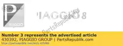Aquí puede pedir anillo de Piaggio Group , con el número de pieza 430392: