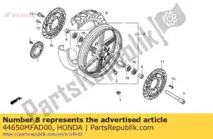 Honda 44650MFAD00 subconjunto da roda., fr. - Lado inferior