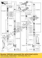 440130189, Kawasaki, widelec do rur wewn., lewa kawasaki kx  f kx250f 250 , Nowy