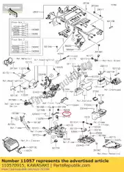 Aquí puede pedir 01 soporte, arnés principal de Kawasaki , con el número de pieza 110570915: