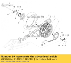 Aprilia 2B002074, Ko?o foniczne, OEM: Aprilia 2B002074