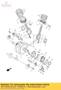 yamaha 901490616100 vis - La partie au fond