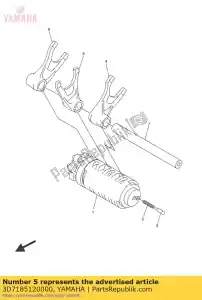 yamaha 3D7185120000 horquilla, turno 2 - Lado inferior