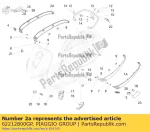 Piaggio Group 62212800GP prawa dolna owiewka - Dół