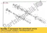 23471151000, Honda, engrenage, arbre intermédiaire honda cb  j 50 , Nouveau