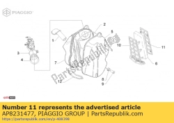 Aprilia AP8231477, Przednia siatka filtruj?ca, OEM: Aprilia AP8231477