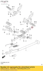 Suzuki 4362133E11 bar, pill.ftr., l - Onderkant