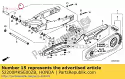 Aquí puede pedir subconjunto basculante trasero de Honda , con el número de pieza 52200MKSE00ZB: