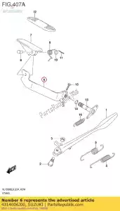 Suzuki 4314006J00 braço, pedal de freio - Lado inferior