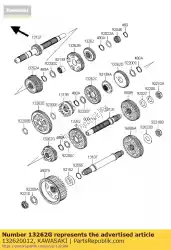 Here you can order the gear,output 5th,27t vn2000-a1h from Kawasaki, with part number 132620012: