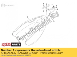 Aprilia AP8221263, Spoiler afstandsstuk, OEM: Aprilia AP8221263