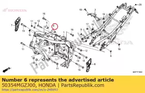 Honda 50354MGZJ00 colar b, l. mudança de motor - Lado inferior