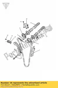 triumph T1130227 shim tappet 2.275mm - Bottom side