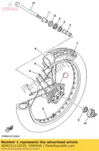 yamaha 4DN251112035 buje delantero - Lado inferior