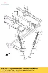 suzuki 1272141C00 árbol de levas, exh. - Lado inferior