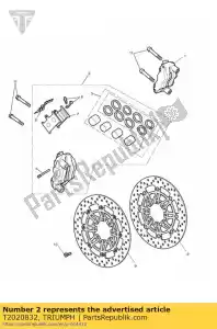 triumph T2020832 étrier avant droit - La partie au fond