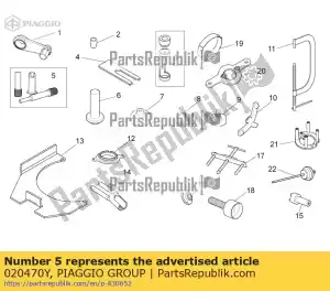 Piaggio Group 020470Y tool for piston pin catch ass. - Bottom side