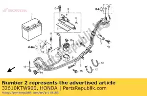 Honda 32610KTW900 kabel, batt aarde - Onderkant