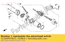 Ici, vous pouvez commander le démarreur auprès de Honda , avec le numéro de pièce 31200MCH831: