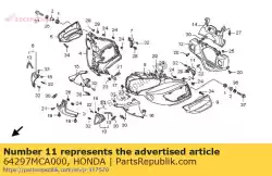 kanaal, l. Zijkap van Honda, met onderdeel nummer 64297MCA000, bestel je hier online: