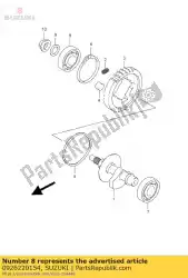 Ici, vous pouvez commander le roulement à billes 8 auprès de Suzuki , avec le numéro de pièce 0926220154:
