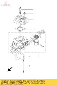 yamaha 5WWWE13A1000 cilindro con kit pistone - Il fondo