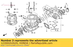 Aqui você pode pedir o cabeça, cilindro em Honda , com o número da peça 12200GS2620: