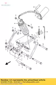 suzuki 6265817C00 eixo, almofada rr - Lado inferior