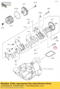 Kawasaki 220AA0625 vite-pan-cross, 6x25 - Il fondo