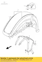 5311041F30AVU, Suzuki, guardabarros comp, para suzuki vl 800 2005, Nuevo