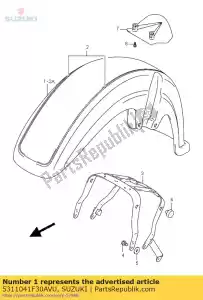 suzuki 5311041F30AVU guardabarros comp, para - Lado inferior