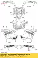 BDEF165H10, Yamaha, graphic, rear (rh) yamaha yfm700fapsel grey grizzly 700 ps auto 4wd special edition , New