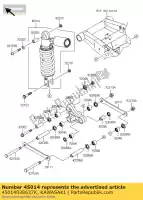 45014038637K, Kawasaki, shock, spg sil + body blk + c zr800 kawasaki z 800 2013, Nieuw