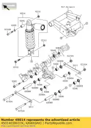 Here you can order the shock,spg sil+body blk+c zr800 from Kawasaki, with part number 45014038637K: