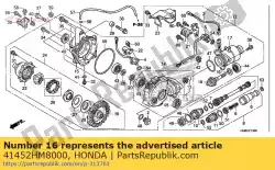 shim e, rondsel (1. 88 van Honda, met onderdeel nummer 41452HM8000, bestel je hier online: