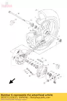 3B3F51210033, Yamaha, plaque, sabot de frein yamaha xf 50 2007 2008 2009, Nouveau