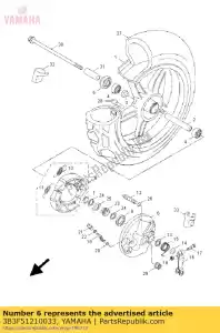 yamaha 3B3F51210033 piastra, ganascia freno - Il fondo