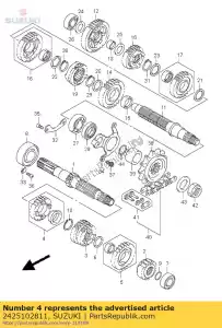 suzuki 2425102811 jeu d'engrenages, 5e dr - La partie au fond