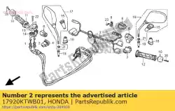 Aqui você pode pedir o cabo comp. B, acelerador em Honda , com o número da peça 17920KTWB01: