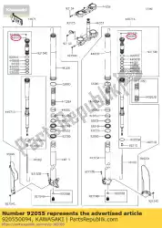 ring-o kx250t6f van Kawasaki, met onderdeel nummer 920550094, bestel je hier online: