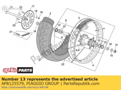 Aprilia AP8125579, O? tylnego ko?a, OEM: Aprilia AP8125579