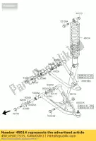 45014S017535, Kawasaki, schokbreker, l. groen kawasaki kfx400 400 , Nieuw