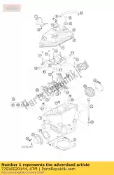 Aqui você pode pedir o cabeça de cilindro cpl. Em KTM , com o número da peça 77036020144: