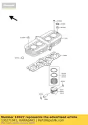 Aqui você pode pedir o motor a pistão ll z750-r1 em Kawasaki , com o número da peça 130271041: