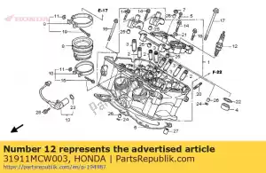 Honda 31911MCW003 plugue, faísca (imr8b-9h) (n - Lado inferior