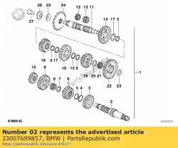 Aquí puede pedir contraeje - 12 z (desde 08/2000) de BMW , con el número de pieza 23007699857: