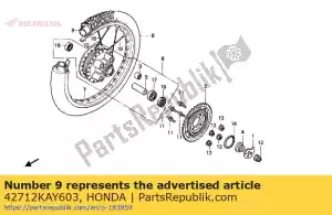 Honda 42712KAY603 tubo, neumático pirelli - Lado inferior