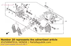Tutaj możesz zamówić zacisk sub assy., r. Fr. Od Honda , z numerem części 45250MAT016: