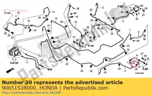 honda 90651538000 clip, brake hose - Bottom side